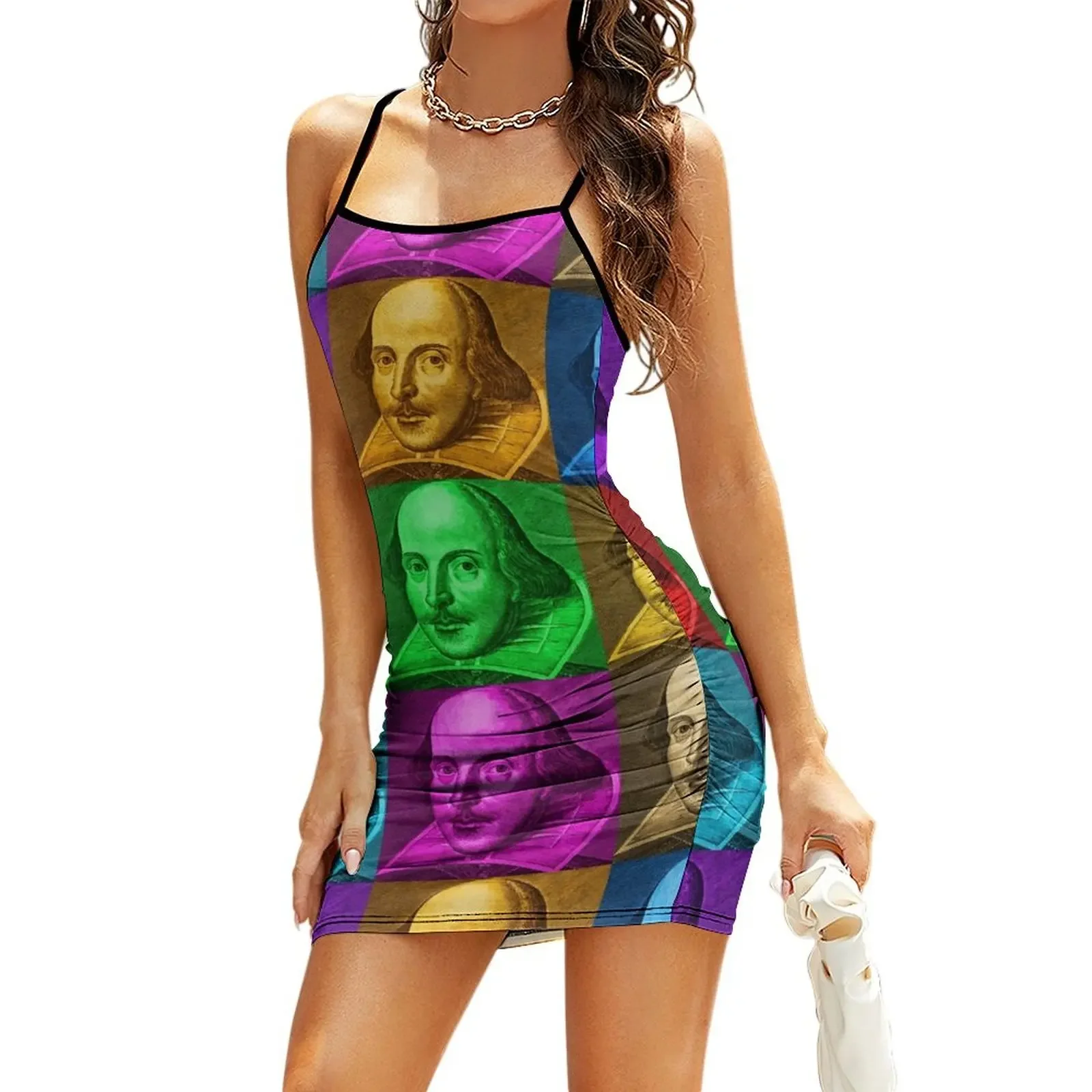 

William Shakespeare Pop Art Sling Dress Evening dresses prom dresses party dress women elegant luxury Dress