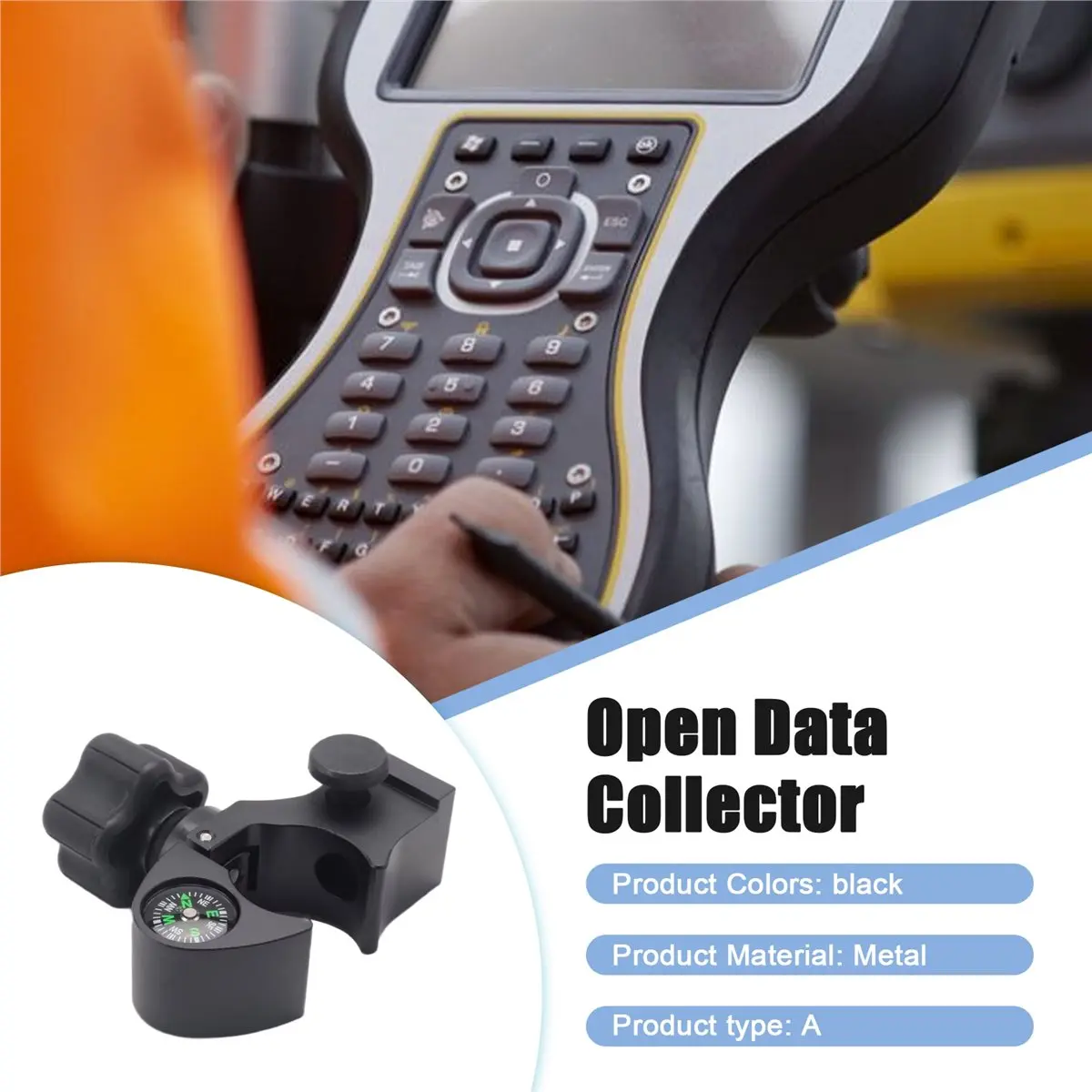 Power Tool Sets GPS Range Pole Cradle Bracket for Trimble Handheld Open Data Collector with Compass Quick Release Pole Clamp, A