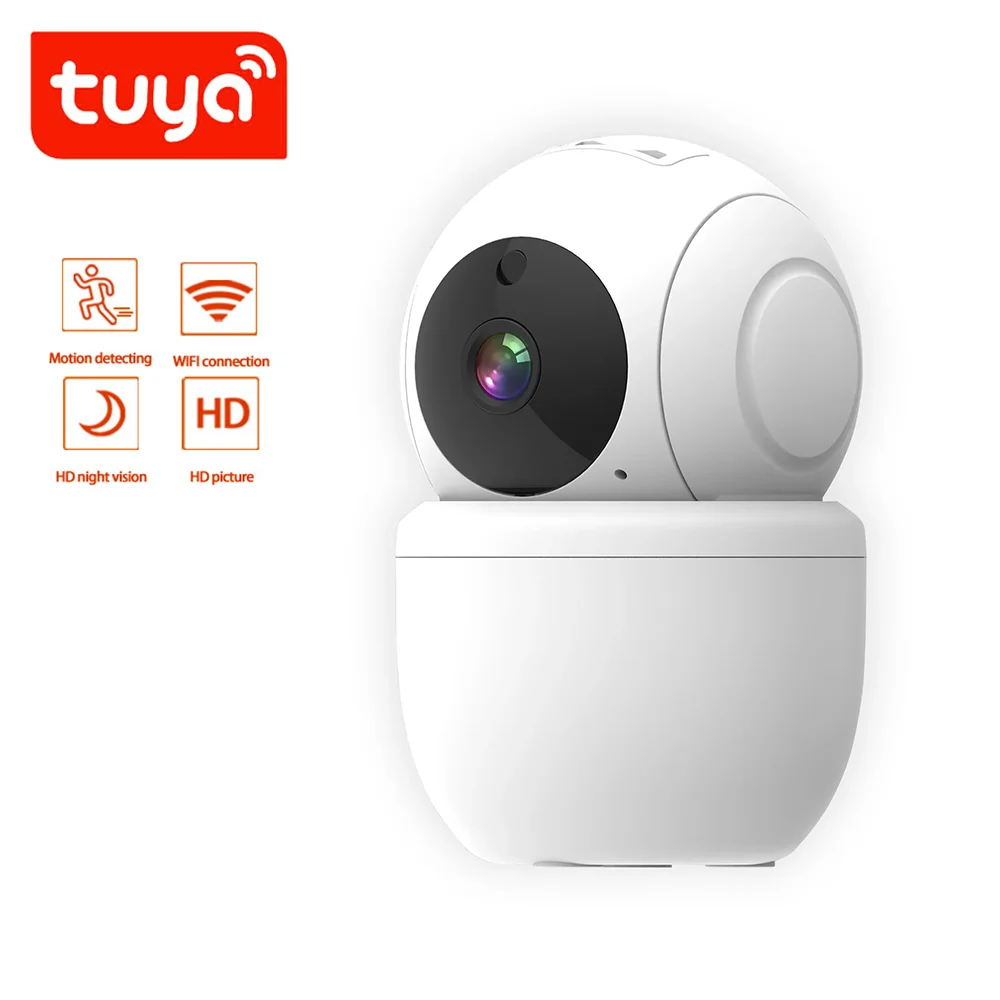

2MP TUYA IP Camera 1080P HD 2.4G Smart Night Vision Two-Way Voice Cloud Storage With 32GB Card WiFi Desktop Cam Baby Monitor