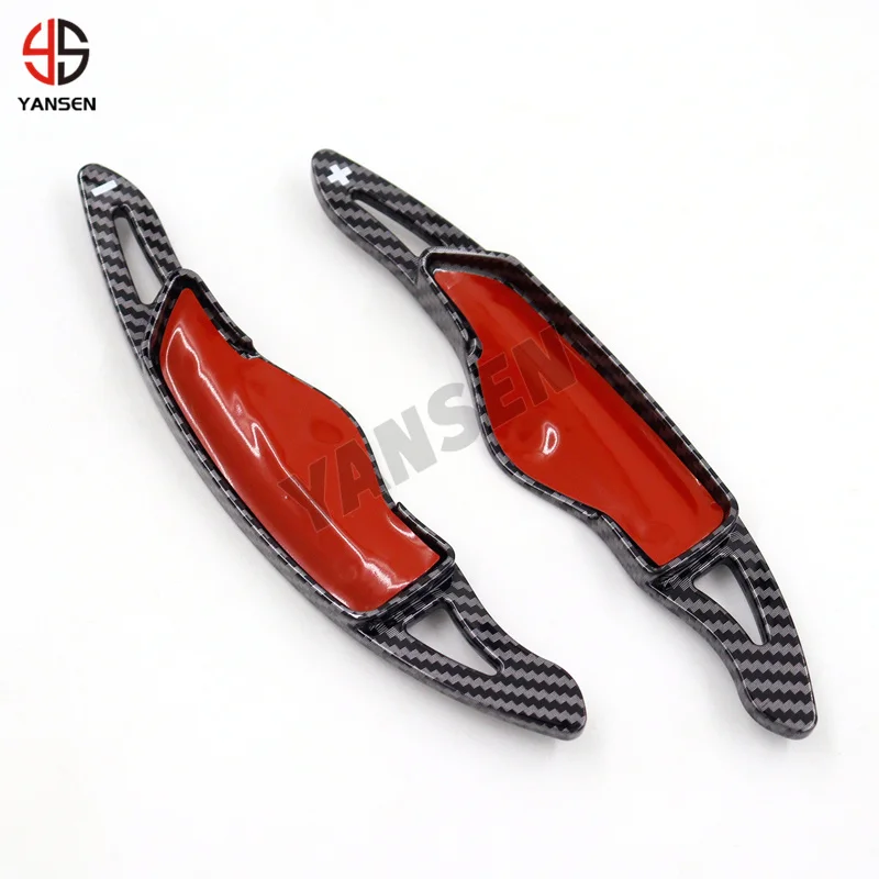 New Carbon Fiber Pattern Steering Wheel Shift Paddle Shifter Extension For Hyundai Elantra Sonata Tucson Genesis G70 Accessories