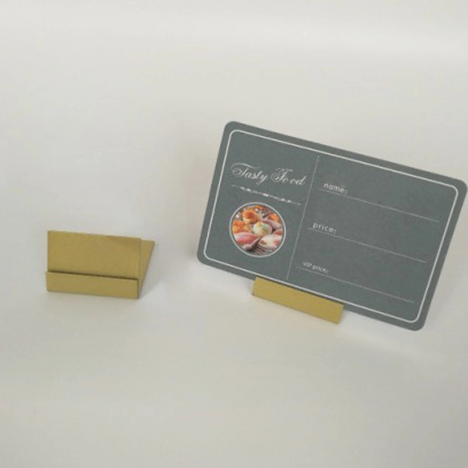 Metal Sign Holder Clip For Bakery Cake Price Tag Food Display Shelf Label Stand For Deli Counter 2 Pack