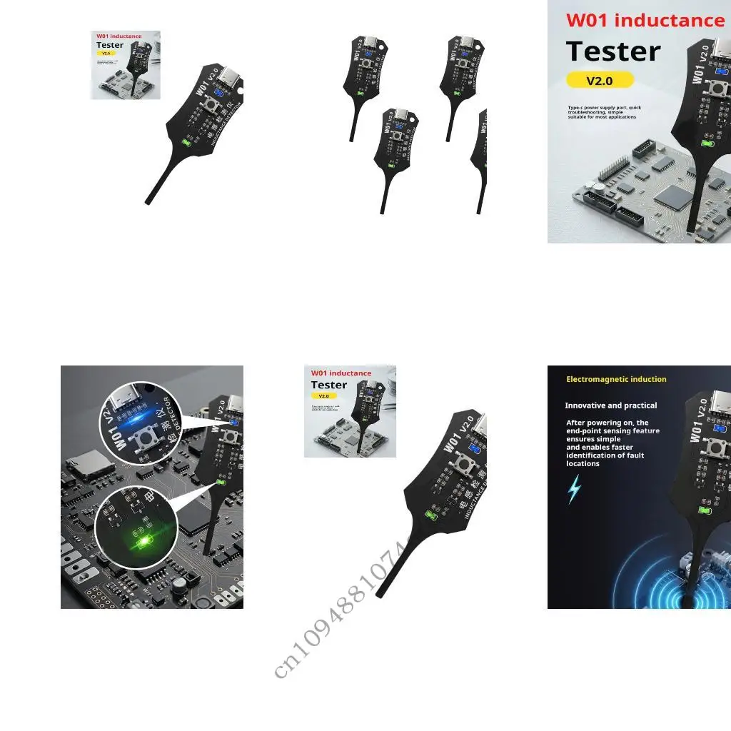 4Pcs Advanced V2.0 Inductance Tester Strong Easy Carry Inductance Testing for Vehicle Maintenance Accurate Readings 