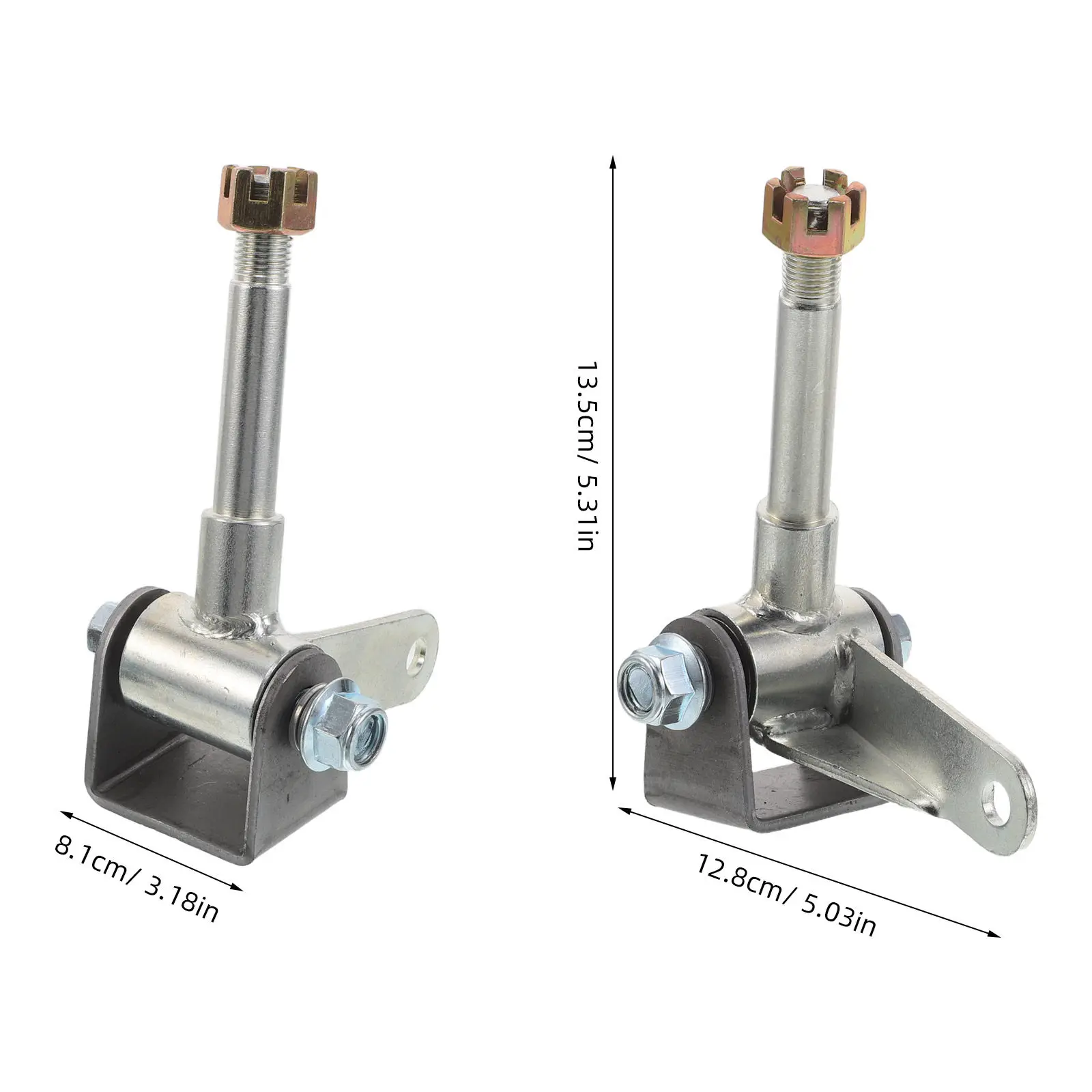 1Pair Quad Bike Steering Knuckle Spindle Front Axle for Kart Atv 15Mm Precision Fit Enhanced Braking Stability Outdoor Use