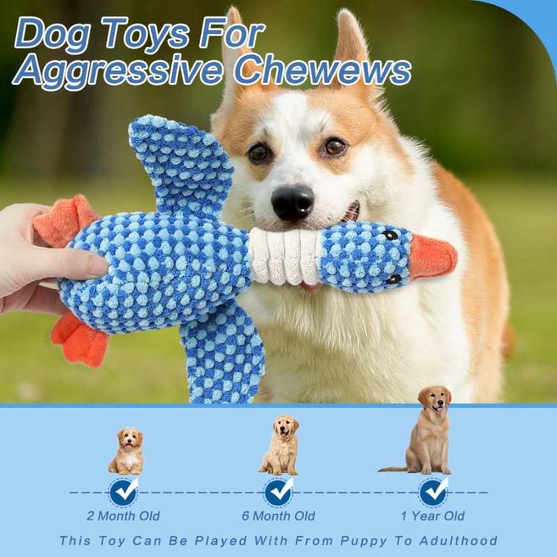 Dog Toys Plush Animal Toy Wild Goose Chewing Toy For Small Medium Large Dogs Cats Teeth Cleaning Toys Pet Squeak Toy for Puppy - Image 2