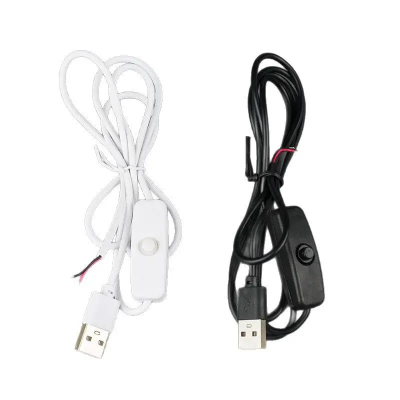 With Switch ON/OFF Male To Female 2M USB Cable Cords Inline Extension Toggle For LED Strip Tape Lamp USB Port Cord Power Line