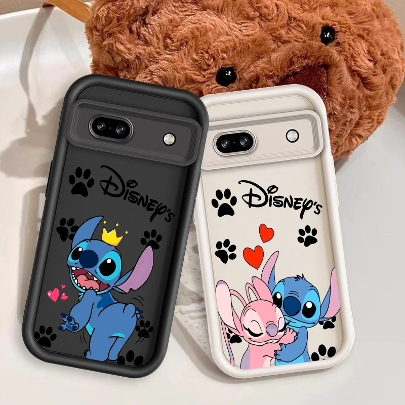 

Disney Stitch Angel For Google Pixel 9 8A 8 7 7A Pro XL 5G Eye Ladder Phone Case Soft TPU Shockproof Cover