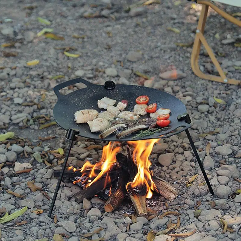 Camping Pot Holder Stand Portable Cooking Tripod Pot Holder Aluminum Alloy Outdoor Picnic BBQ Plate Bracket For Camping Supplies