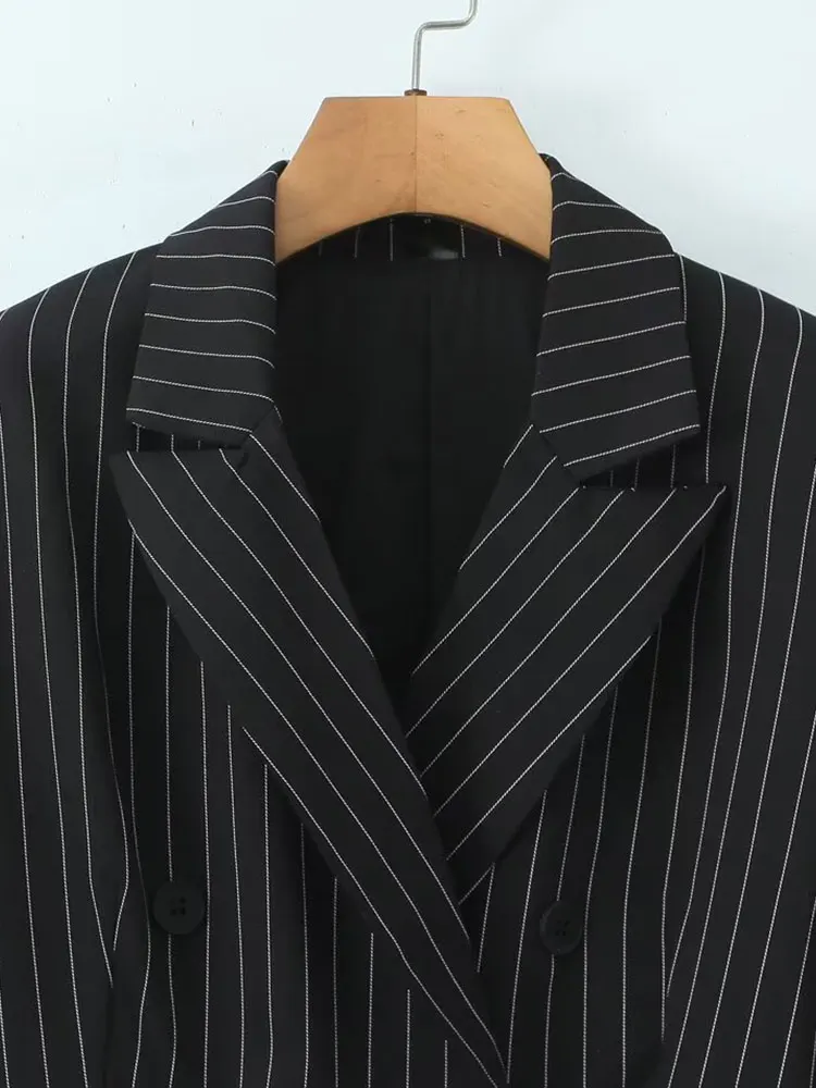 Nlzgmsj 2025 moda listrado em camadas vestidos curtos para mulheres manga longa blazer mini vestido mulher chique elegante escritório senhora vestido