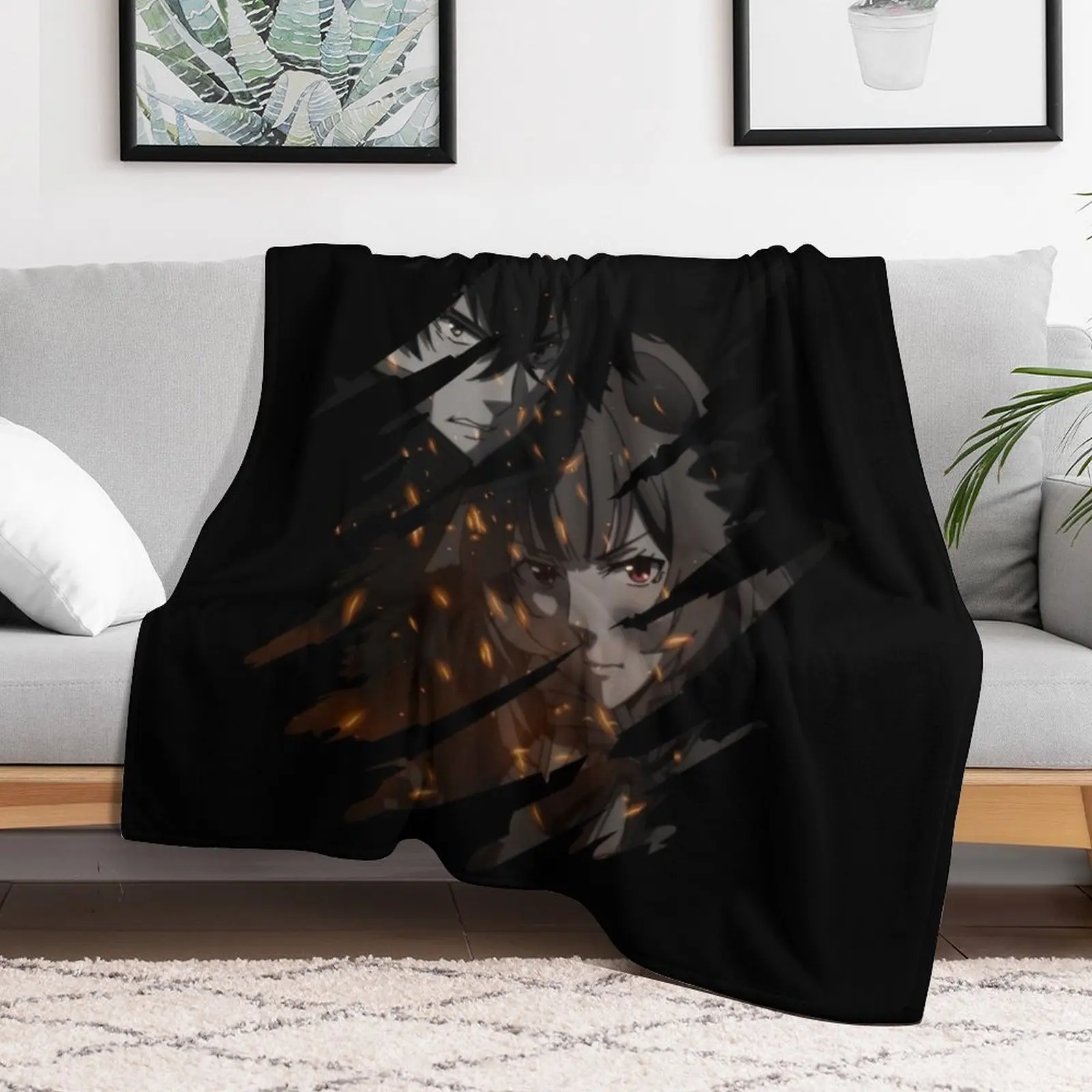 Tate No Yuusha, Raphtalia and Naofumi Premium design Throw Blanket Polar Hairy Decorative Sofas Blankets