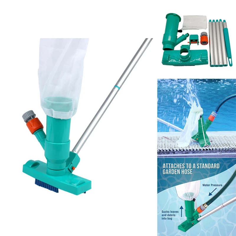 

Portable Pool Vacuum Jet Underwater Cleaner With Brush For Above Ground Pool,Spas,Ponds & Fountains