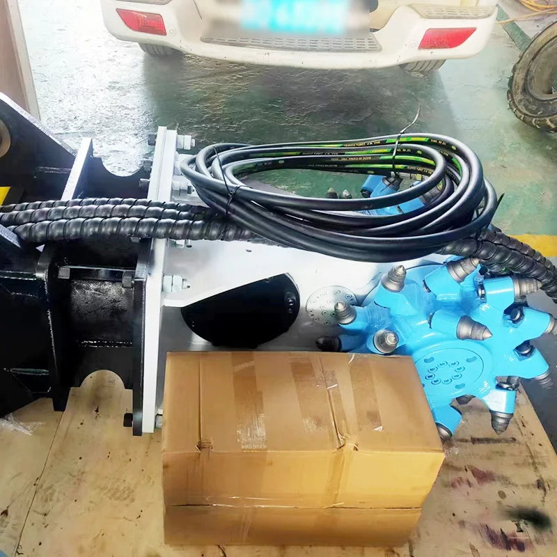 Customized Hydraulic Milling Cutter Rock Grinder Drum Cutter For Concrete Breaking Tunneling Quarrying High Efficiency