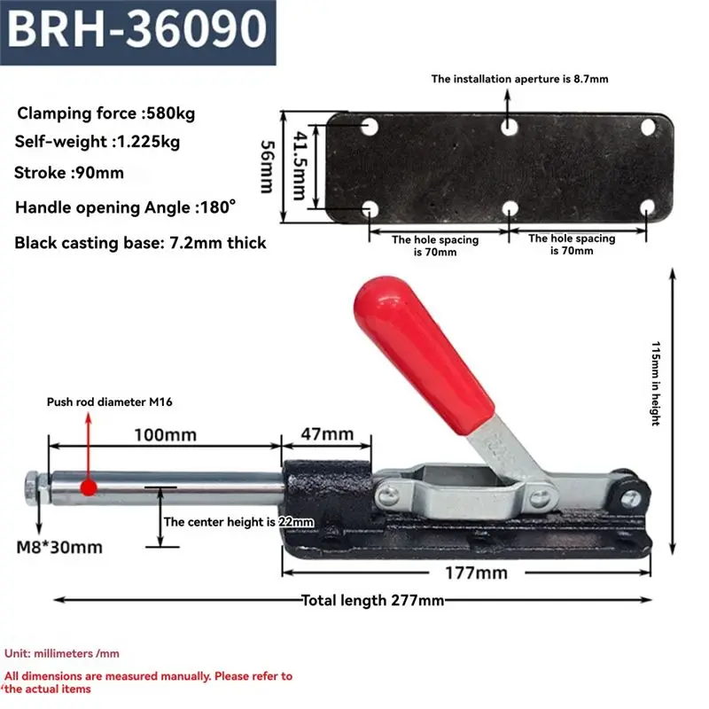 AT05-Quick Clamp Push-Pull Quick Clamp Stroke 90 Mm For Welding In Automotive Manufacturing