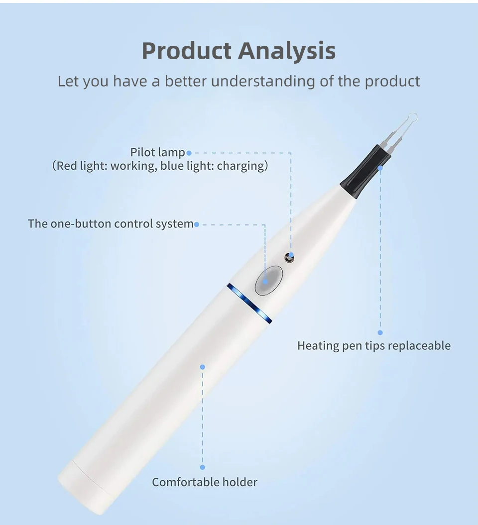Dental Wireless Gutta Percha Zahnfleischschneider Endo Obturationssystem Dental Dissolved Breaker Gutta Percha Cutter mit 4 Spitzen – Detail 6