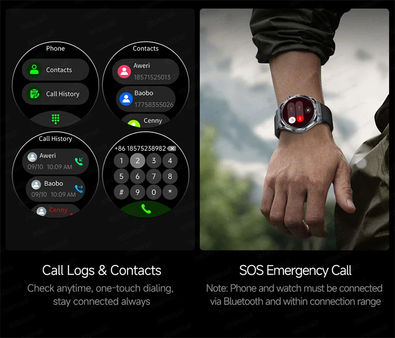ECG Smartwatch für Herren, Bluetooth-Anruf, Fitness-Tracker, Blutdruckmessung, BO2, Schlafüberwachung, Gesundheits-Smartwatch, Sport, für Android und iOS – Detail 28