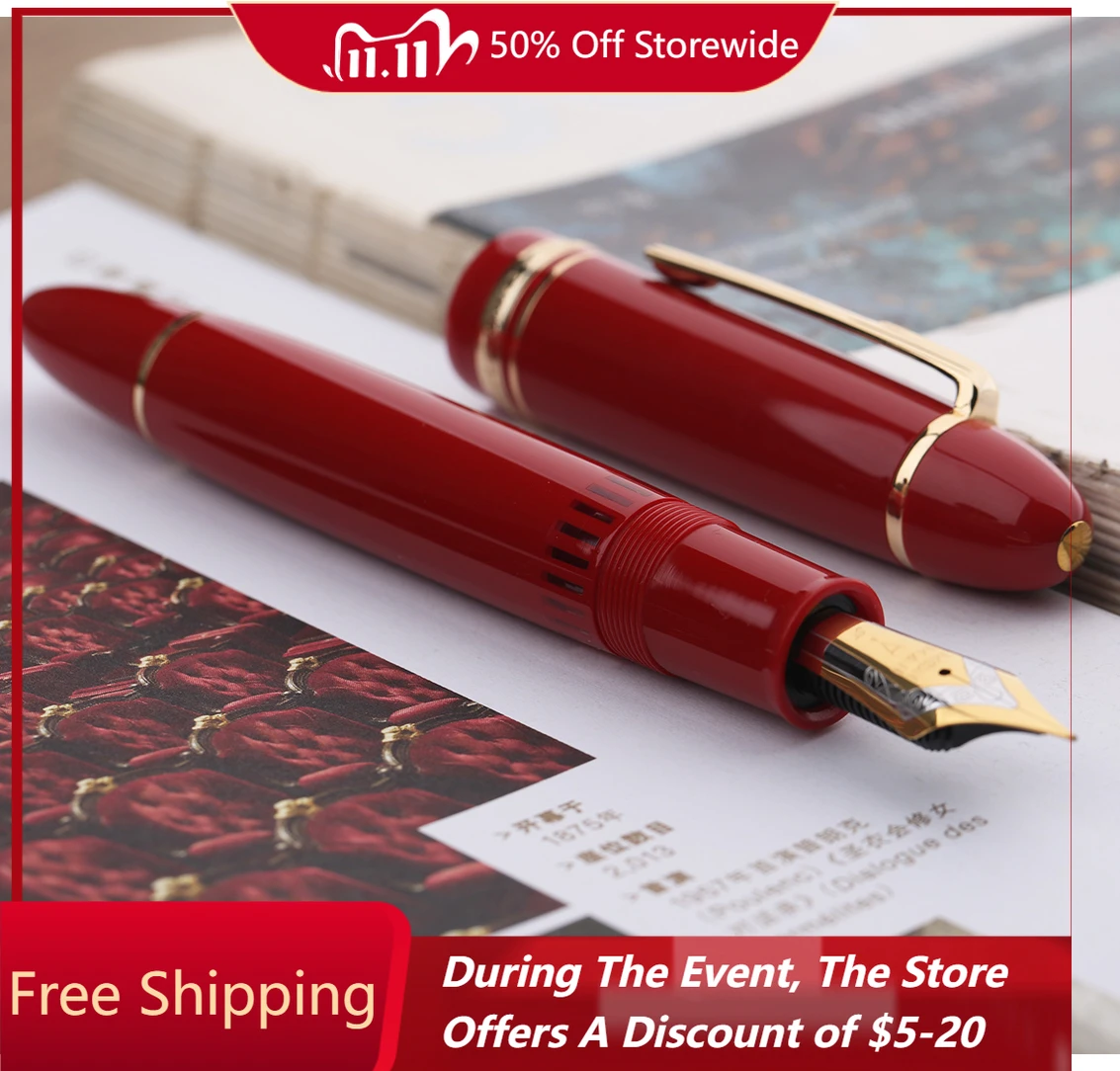 

Новая распродажа MAJOHN P14 Поршневая смола No. 8 перьевых ручек F, наконечник 0,5 мм, идеально подходящее для начинающих, ручная ручка для каллиграфии, канцелярские принадлежности