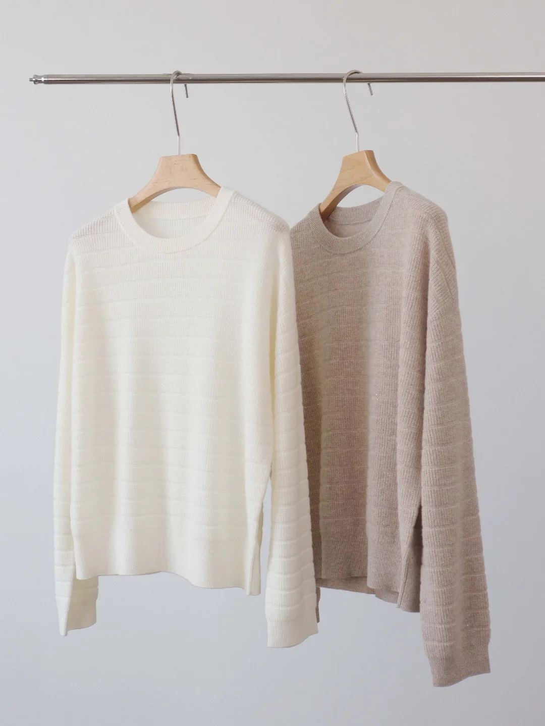 

Autumn Winter Women's Casual Long Sve Knitted Sweater Loose Fit round Ne Pearl Texture Camere Comfortable Versatile Top