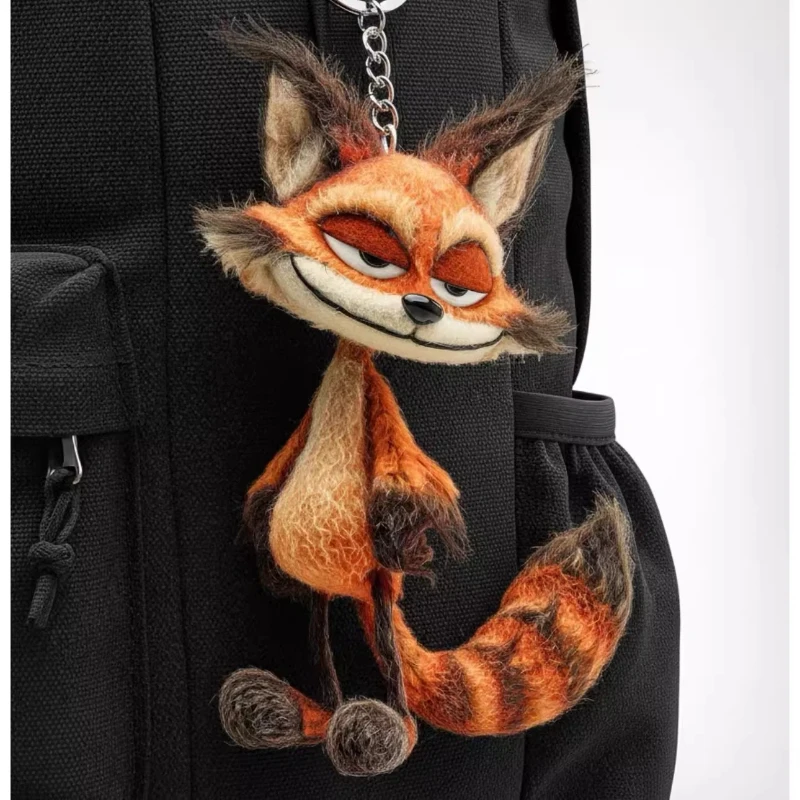 

Cunning Little Fox Plush Keychain Realistic Animal Plushie Mini Stuffed Doll Gift For Friends Girls Kawaii Collection