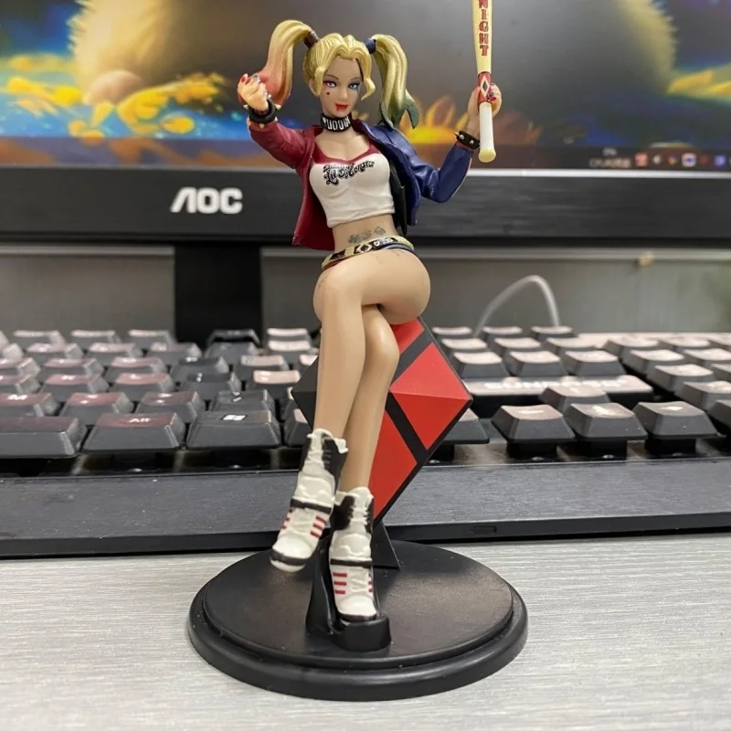 Suicide Squad Quinn Figure Sitting The Clown Princess Of Crime Collect Statue Anime Peripheral Model Ornaments Toy Holiday Gifts