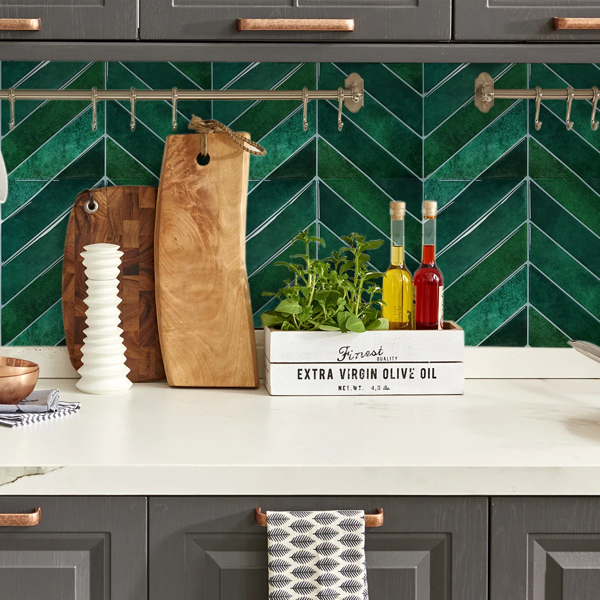 Vinyl Wall Tile Sticker Color Backsplash Wall Tile Decals for Home Kitchen Bathroom Self-Adhesive Peel & Stick PVC Sticker Decor