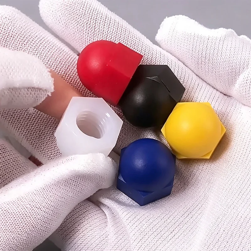 2-50pcs M3 M4 M5 M6 M10 M12 Plastic Dome Acorn Tuerca Nylon Hex Cap Nut Red Yellow Blue Black White Decorative Screw Cover Nut