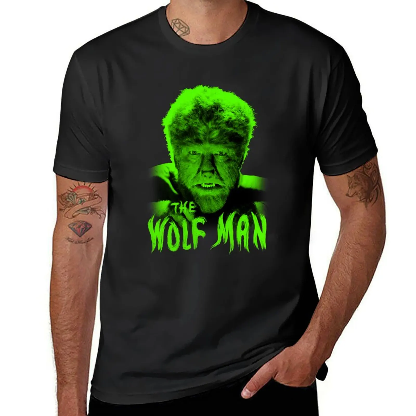 The Wolfman T-Shirt anime Short sleeve tee oversized t shirts for men