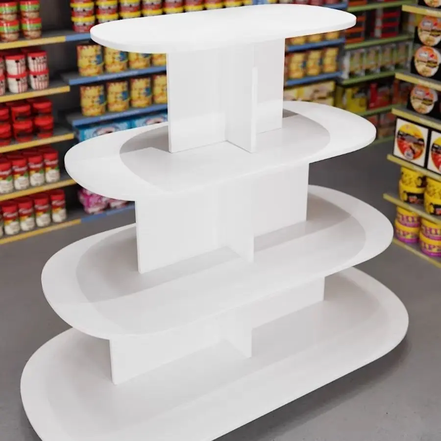 Creative Nakajima Display Stand Display Cabinet Supermarket Snacks Maternal and Infant Store Supermarket Shelf Round Gift Stack