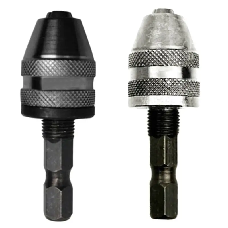 Y51A-Hexdrill Chuck Keyless Screwdriver Impact Driver Adaptor Electric Motor Clamp Chuck Fixture Hex 0.5-3.6Mm