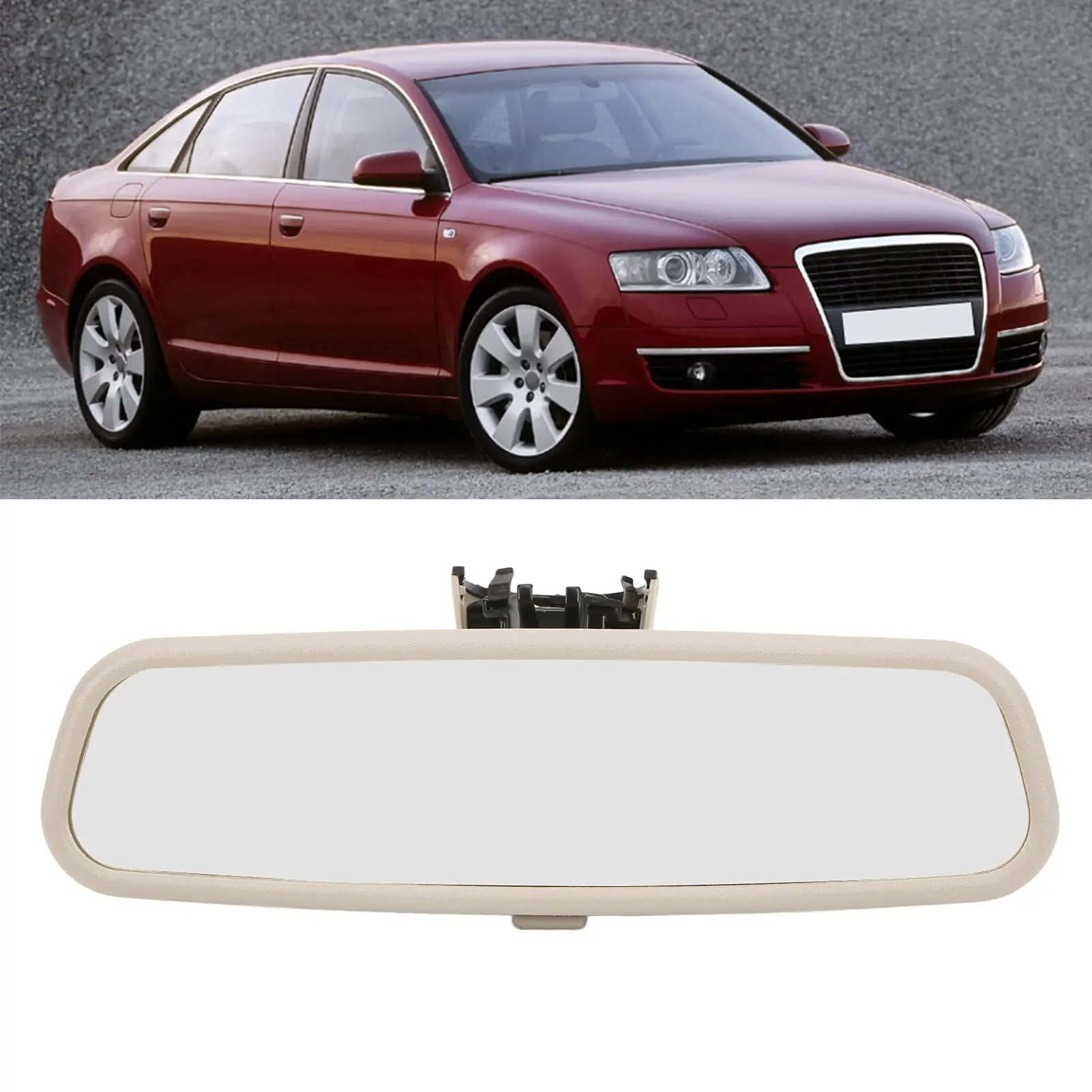 

4F0857511AA Central Rearview Mirror Interior Beige Rear View Mirror Fit for A3 A4 A6 S3 S4 S6 RS4 2005-2012 4F0 857 511 AA