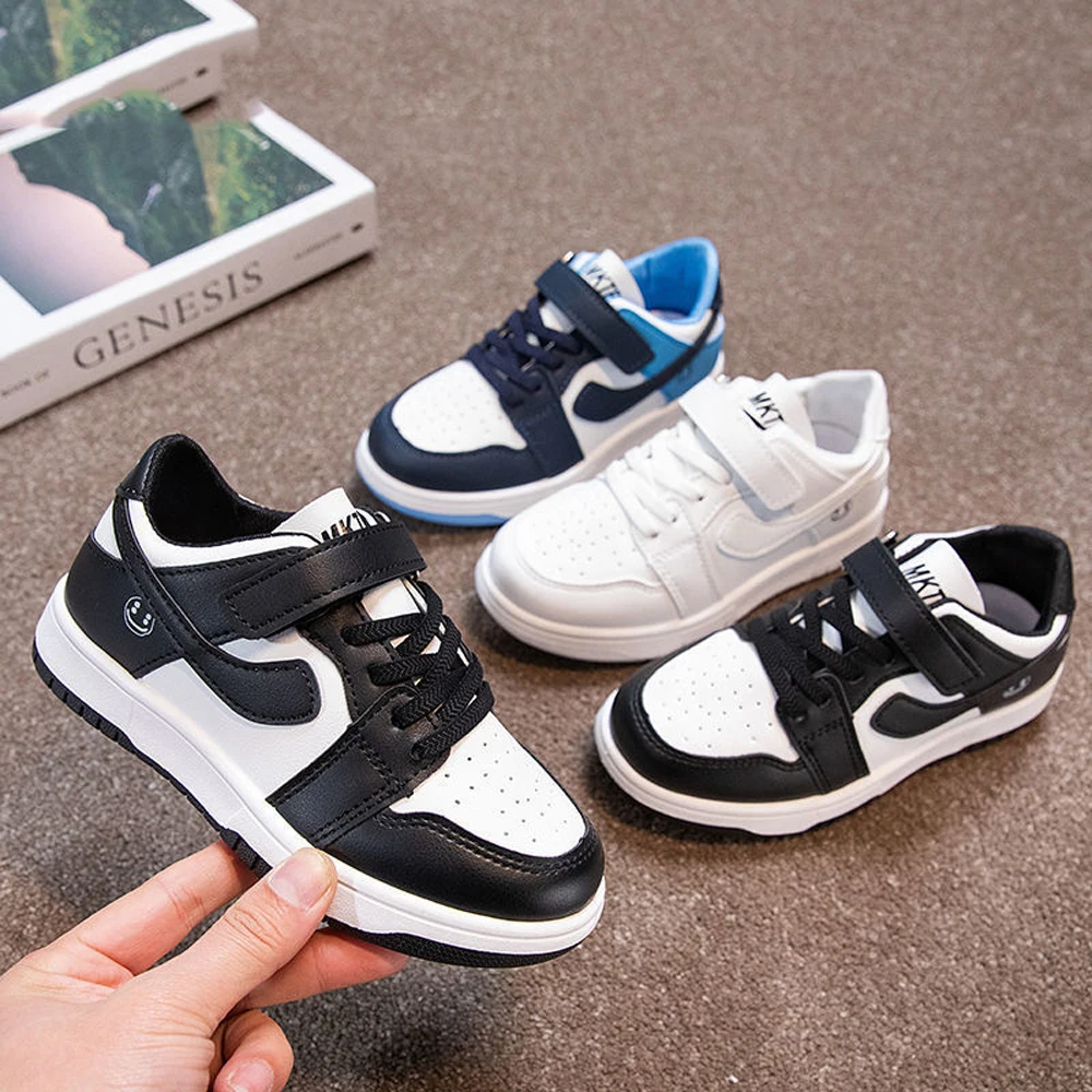 Casual Shoes Boys Girls White Sneakers Baby Student Classic Panda Fashion Korean Outdoor Walking Sports Shoes Children Sneakers