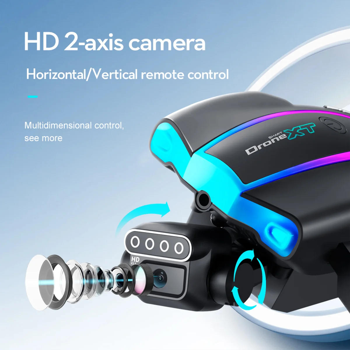 New XT105 RC Drone Professional 4K/6K HD Dual Camera Security UAV Brushless Motor Optical Flow Positioning Foldable Quadcopter