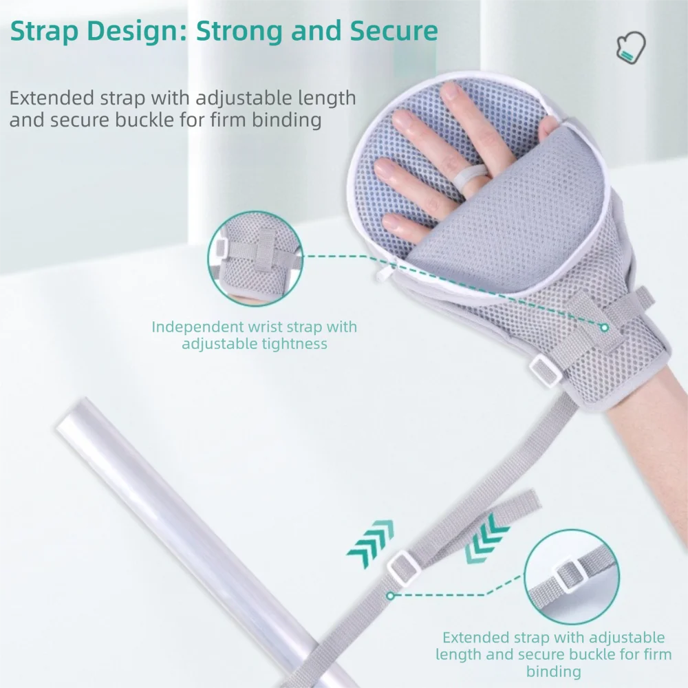 

High Quality Soft Mesh Restraint Gloves Breathable Adjustable Control Mitts Hand Fixed Gloves Nursing Tool
