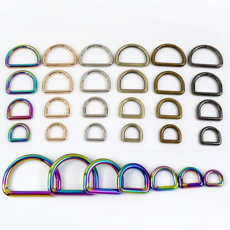 

10-30Pcs 20-38mm Metal D Ring Bag Strap Clasp 10-38mm Webbing Belts Buckle Dog Collar Connect Hooks DIY Hardware Accessories