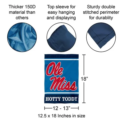 Ole Miss Hotty Toddy Garden Flag and Yard Banner zzo