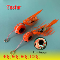 Testar Luminous Tenya 40g 60g 80g 100g Glow Kabura Sea Jig Madai Boat Fishing Lure Tai Rubbler Skirt for Slider Snapper Pesca