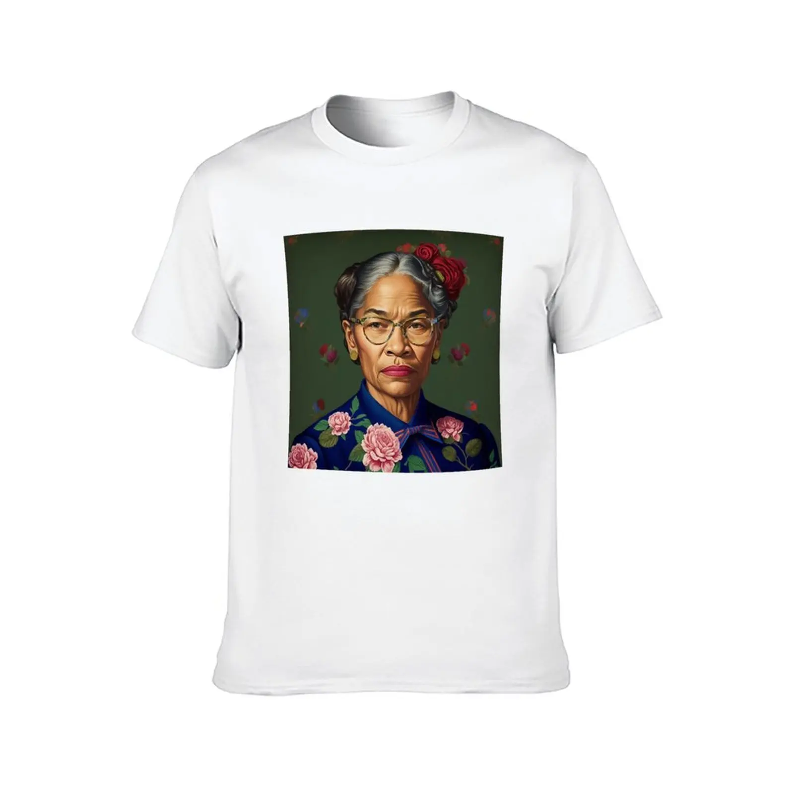 تي شيرت Portait of Rosa Parks من Kehinde wiley تي شيرت g رجل تي شيرت للرجال تي شيرت للرجل جرافيك تي شيرت #2