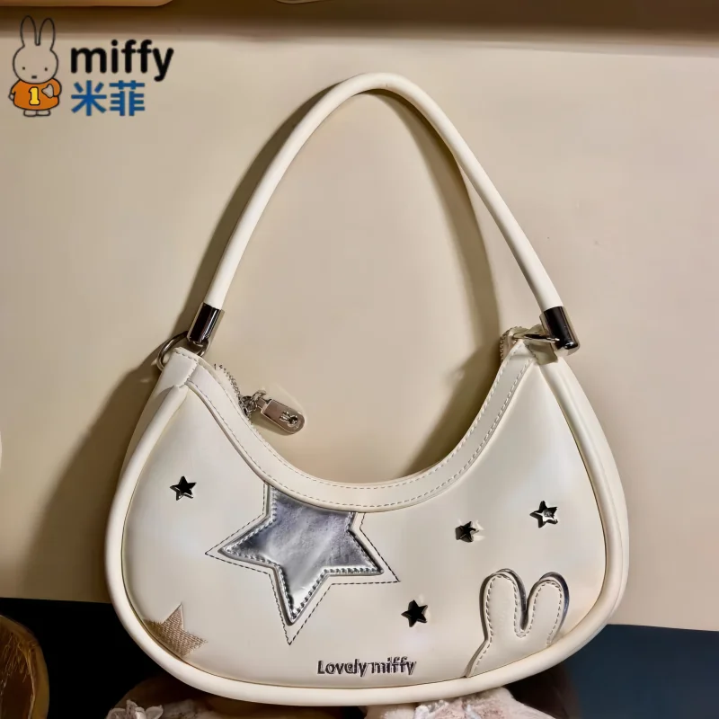 

In Stock Miffy Premium Shoulder Bag New Sweet Cool Denim Underarm Fashion Crossbody Bag Charm Collectible Gift Series Ornaments