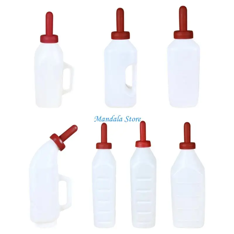 U2JC Large Capacity Calf Feeder Feeding Bottle With Ergonomic Handle Leakproof Long Nipples Milk Bottle for Farm Livestock