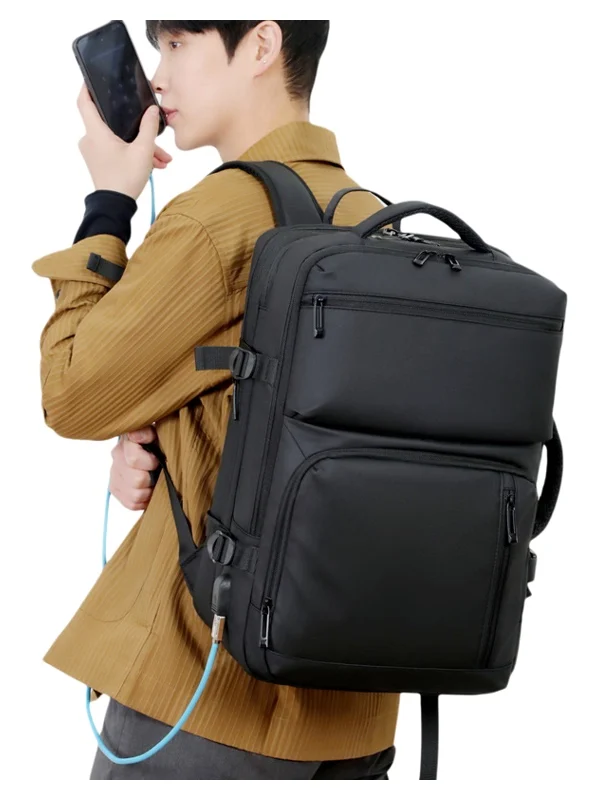 large-capacity-men's-backpack-casual-travel-commuting-computer-bag-fashionable-trendy-bag-business-trip-shoulder-bag