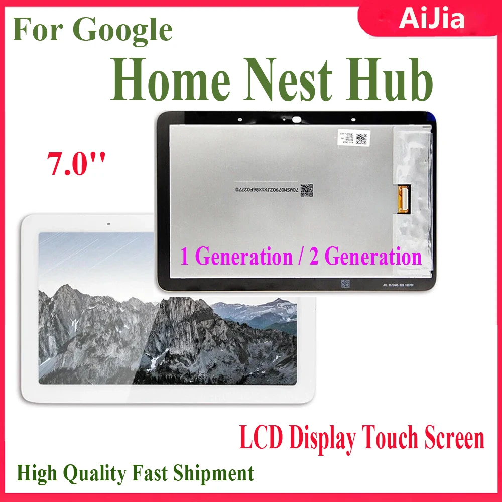 AAA + 7,0 'для Google Home Nest Hub 1, поколение/2 поколения, ЖК-дисплей, сменный преобразователь сенсорного экрана в сборе
