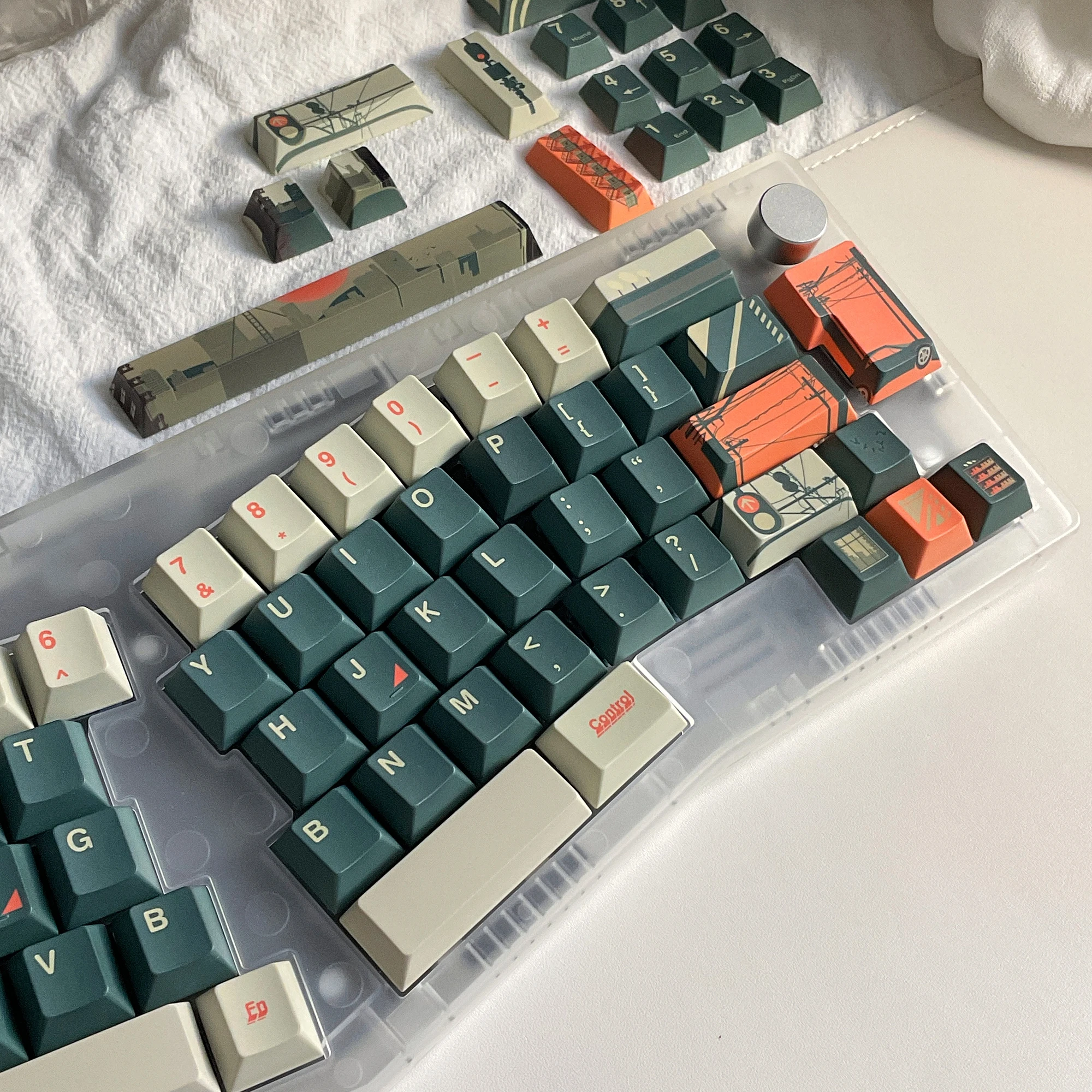 Chengying Keycap Cherry Pbt Sublimatie 134 toetsen L-vormige Enter Key Alice Layout Keycaps 2.25/2.75U Space Bar Keycap