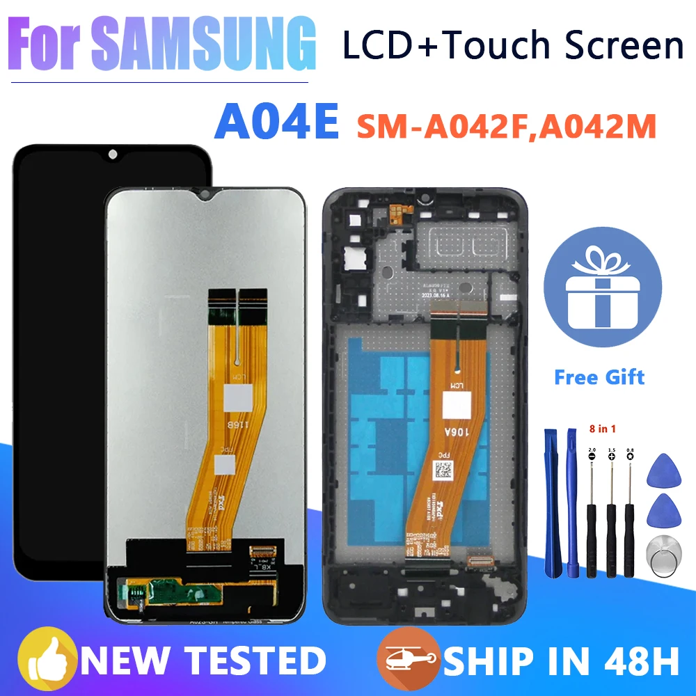 

Super amoled Quality For Samsung A04e LCD Display Touch Screen With Frame Digitizer Assembly A042F A042M Replacement Parts LCD