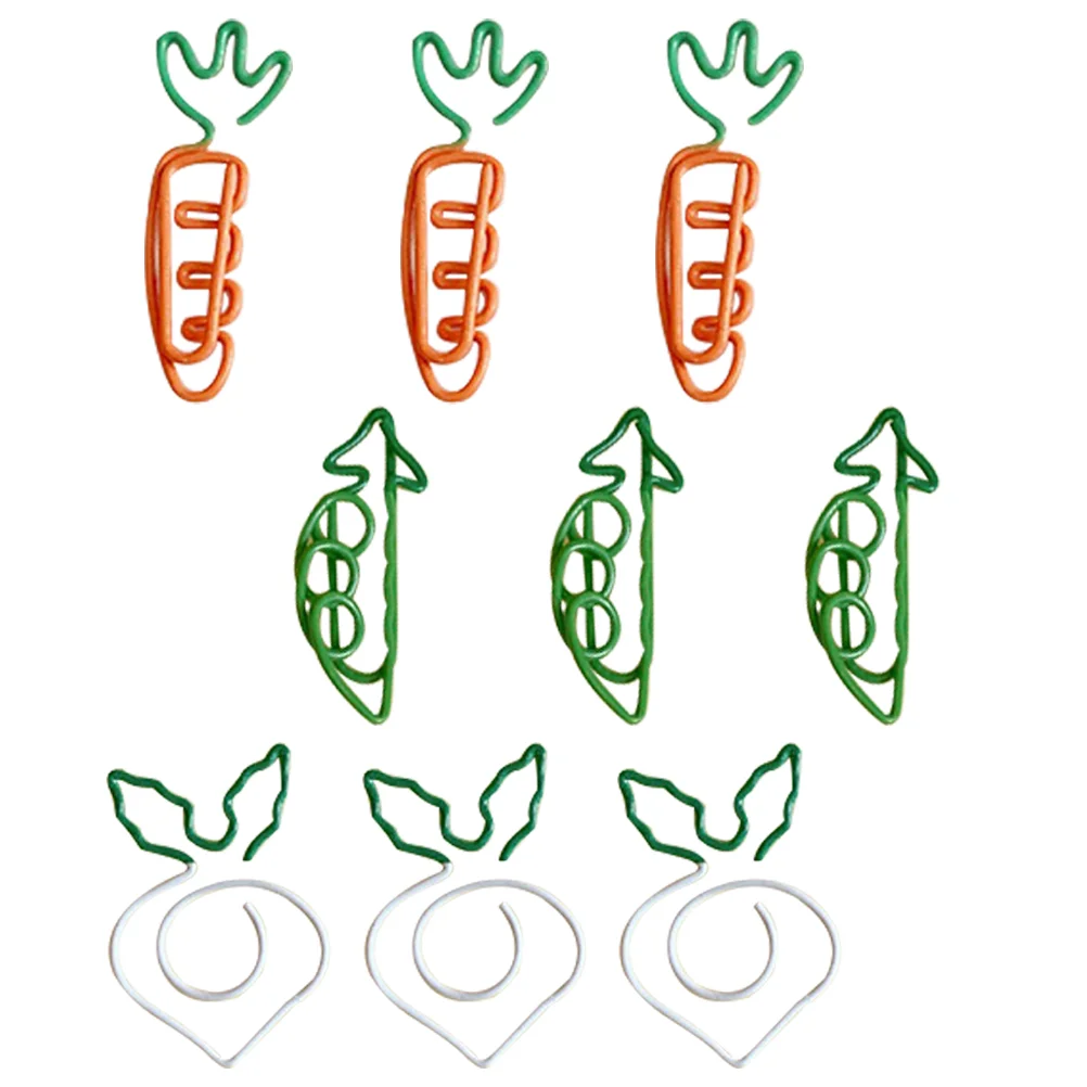 Klip kertas wortel 9 buah klip unik penjepit kertas kecil pekerjaan raksasa sekolah penjepit kecil