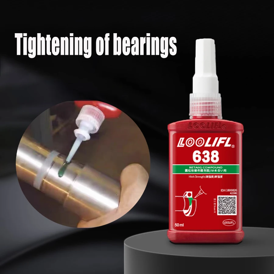 Loctitt 638 adhesivo para rodamientos pegamento cilíndrico compuesto de retención de alta resistencia rodamiento de pegamento anaeróbico adhesivo de retención cilíndrico