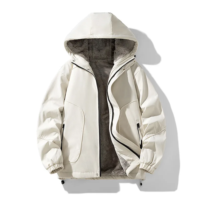 

Men's Tooling Jackets Large Size Casual Autumn Winter Stand-up Collar Trend Loose and Simple Long-sleeved Coats Plus Size M-8XL