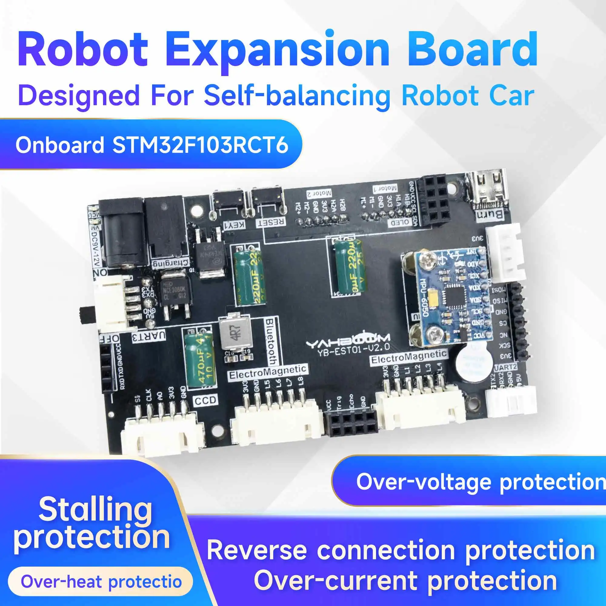 

STM32 Multi-Function Interface Driver Board Electronic Expansion Part Kit For Robot Onboard STM32F103RCT6 Support WIFI Bluetooth