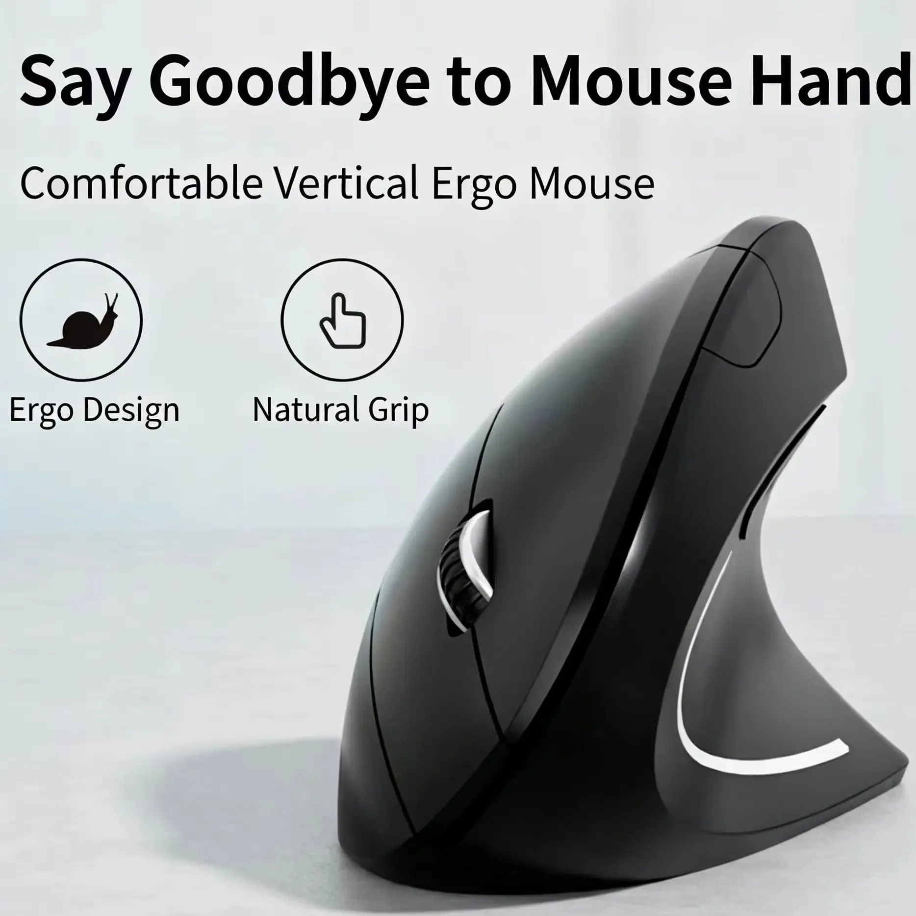 2.4GHZ Wireless Vertical Optical Mouse Multi-Buttons 1600DPI Adjustable Ergonomic Office Mouse For PC Computer Tablet Laptop
