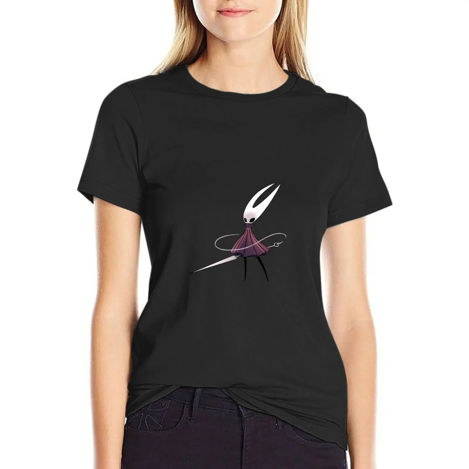 Hollow Knight - Hornet With Sword T-Shirt lady clothes summer clothes plain t shirts for Women