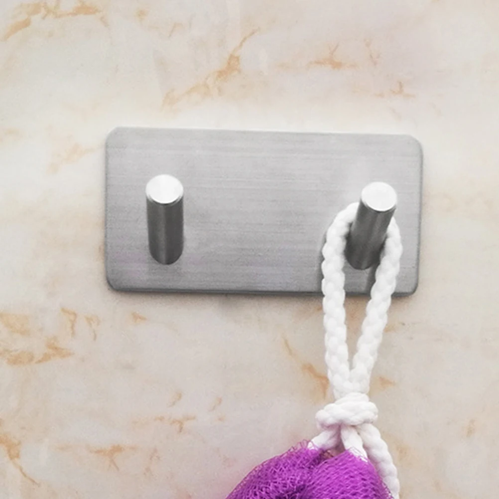 

Self Adhesive Hooks Strong Viscosity No Drill Stainless Steel Wall Coat Hanger Hanging Arm Non Slip Easy Install