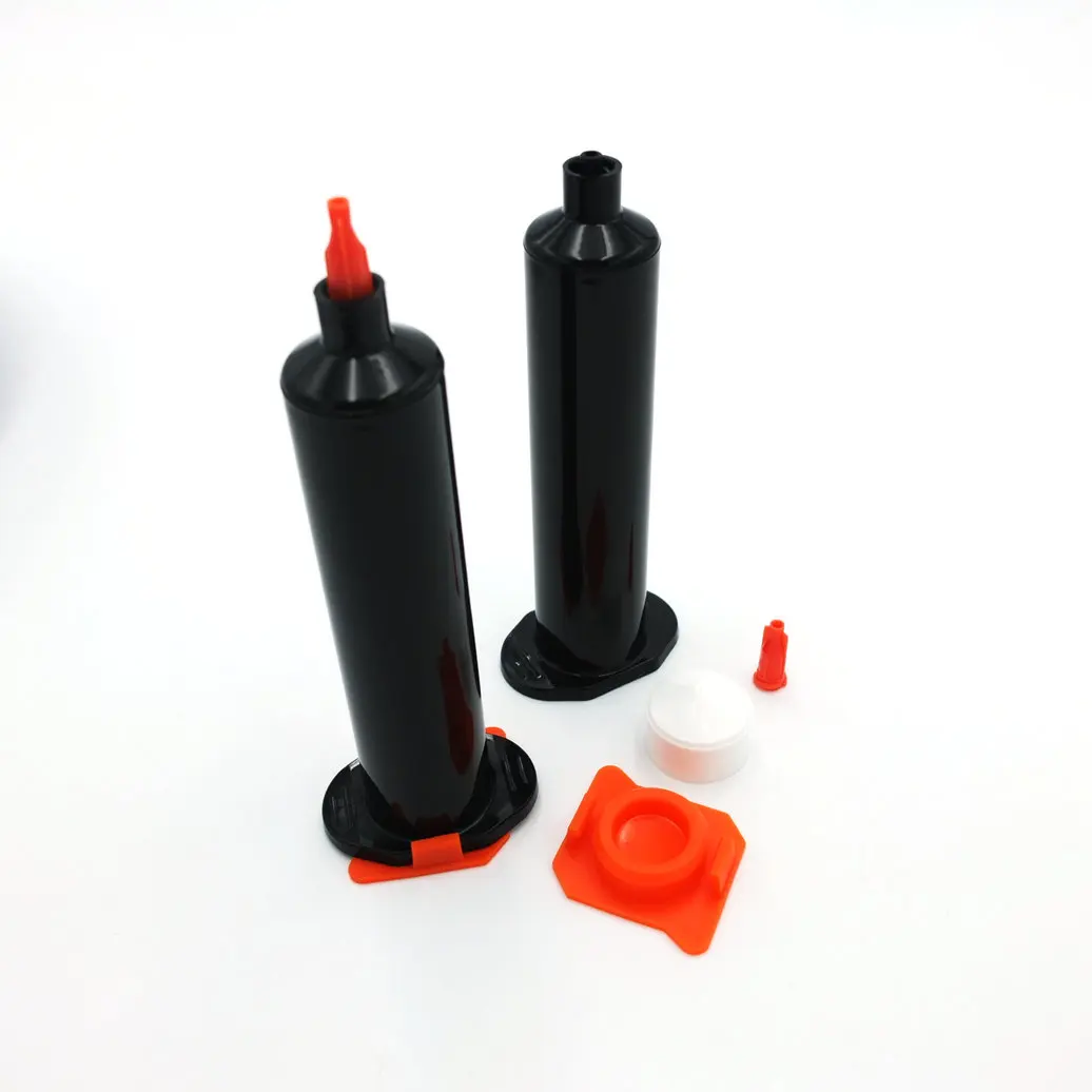 Imagem -06 - Black Air Dispense Seringa Cartuchos de Cola Dispenser Líquido Barrel Piston Tip Cap End Cap 30cc Pcs