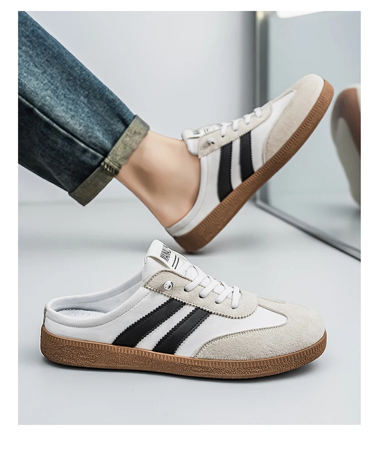 Modische Halbschuhe für Herren, Sommer-Slipper, große Größe 48, Herren-Freizeitschuhe, bequeme Slip-on-Sneaker für den Außenbereich, Herren-Mules – Detail 9